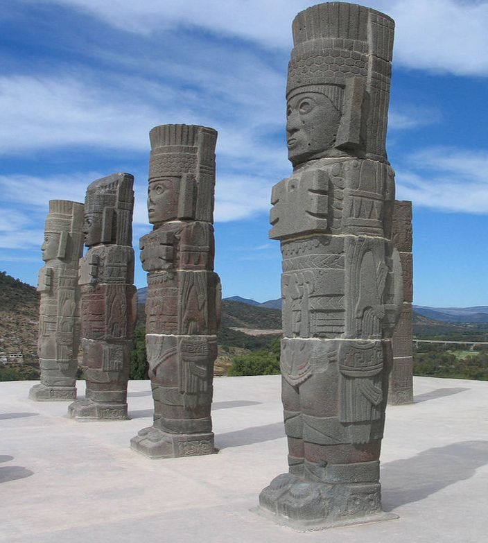 Toltec Warrior Statues at Tula