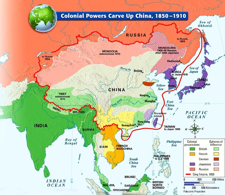 Imperialism in China Spheres of Influence Map