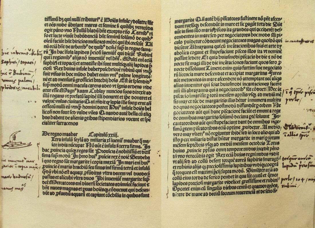 Christopher Columbus' copy of 'The Travels of Marco Polo'.