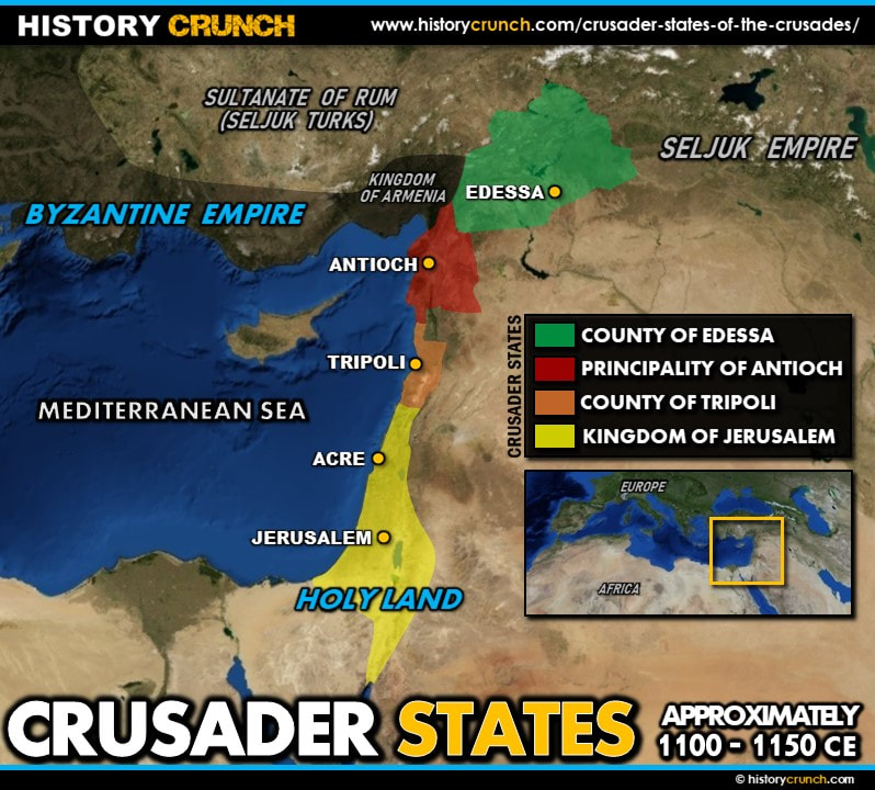 Map of the Crusader States