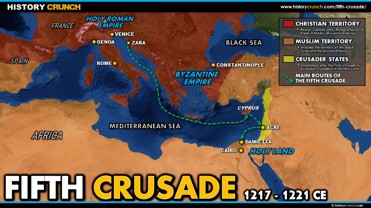 Map of the Fifth Crusade