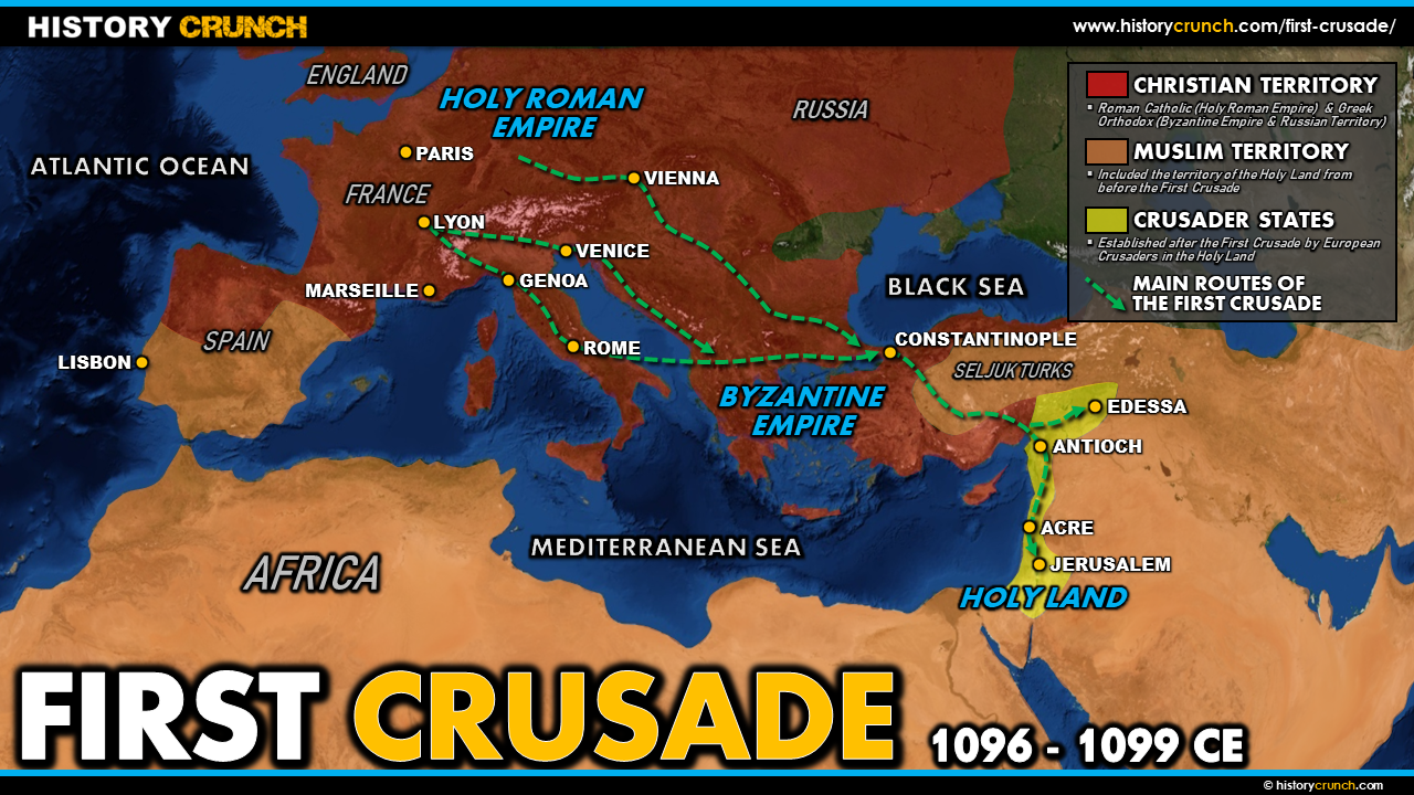 Map of the First Crusade