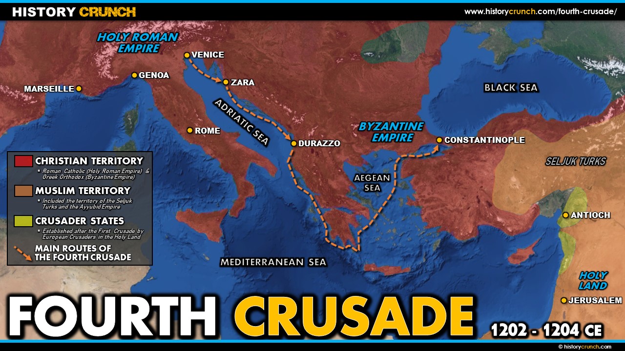 Map of the Fourth Crusade