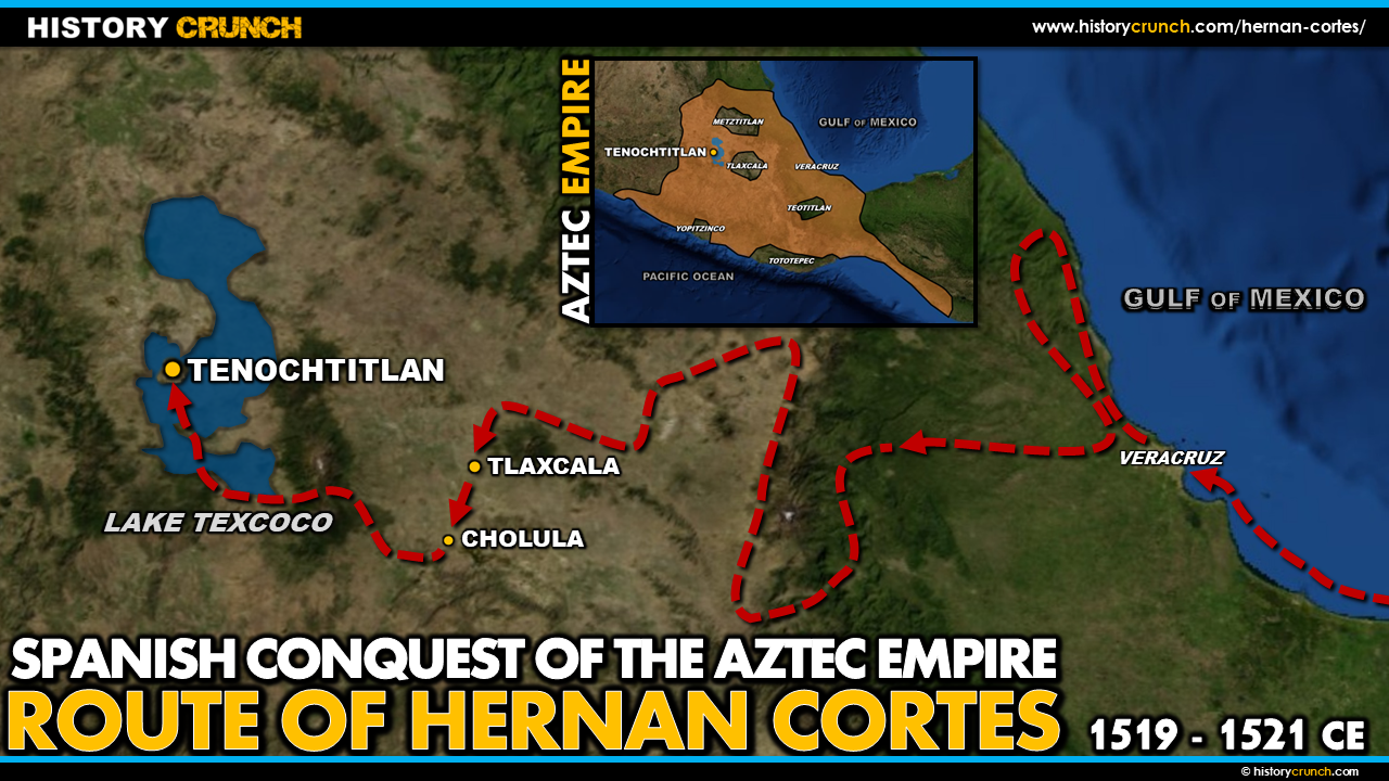 Map of the Hernan Cortes Route