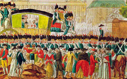 French monarchy overthrown: king and family imprisoned – archive, 1792, France