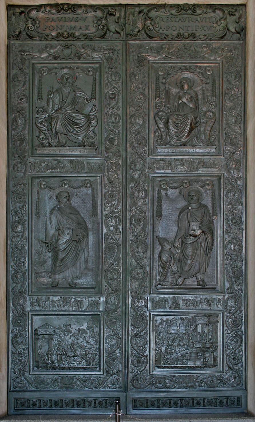Filarete two bronze doors of Saint Peter's Basilica