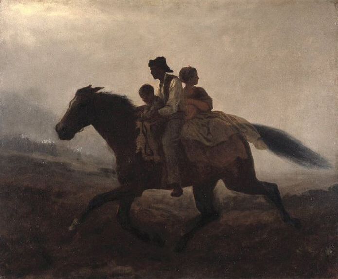 'A Ride for Liberty - The Fugitive Slaves' by Eastman Johnson (1860-1864)