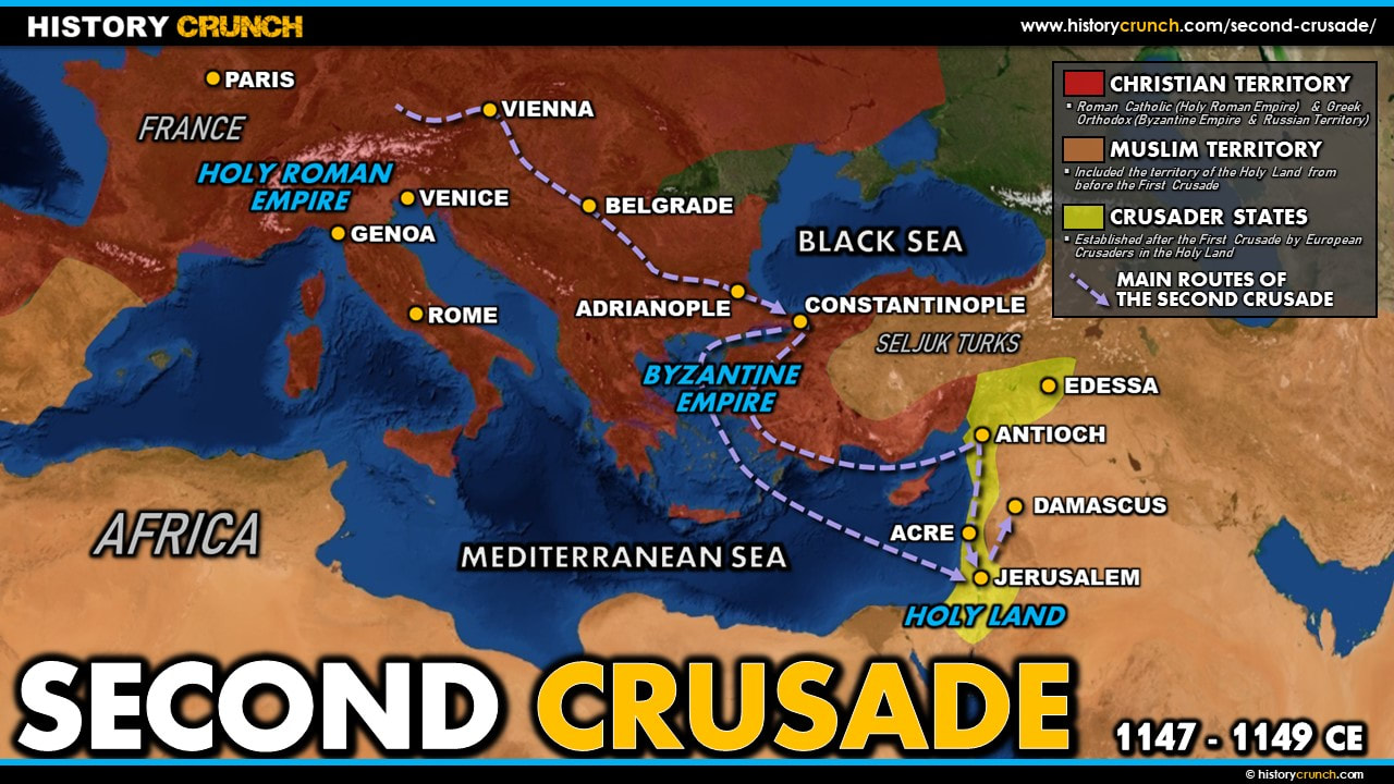 Map of the Second Crusade